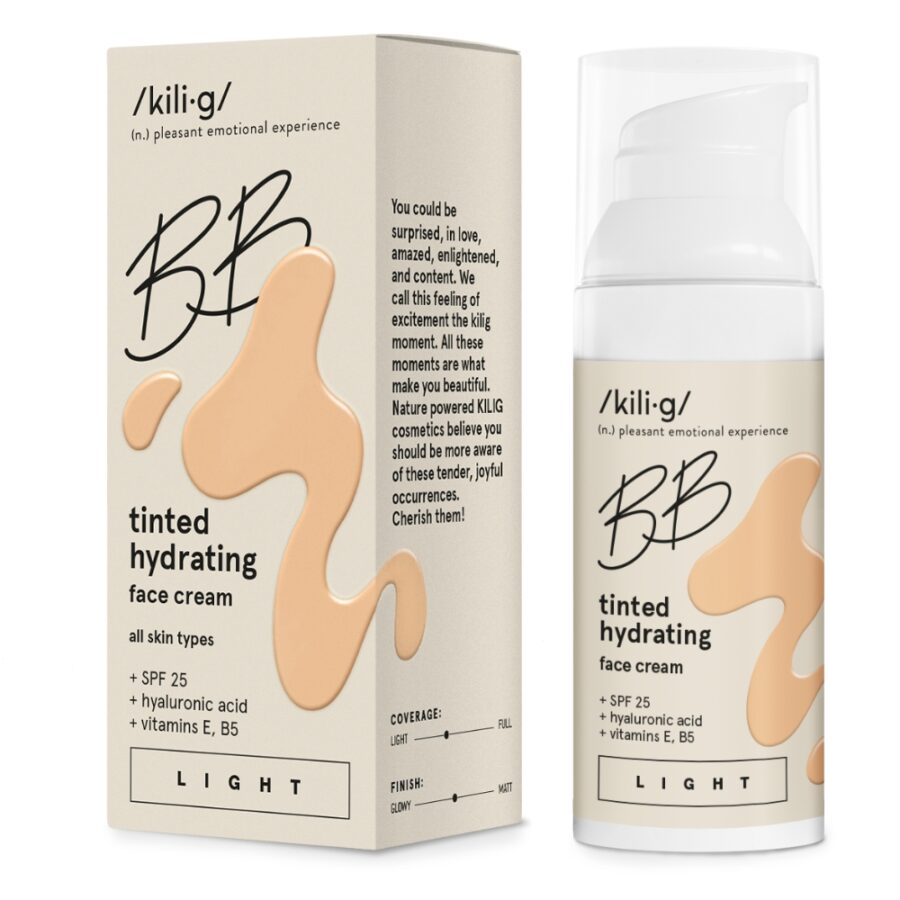 KILIG BB CREAM tinted hydrating face cream SPF25 LIGHT 50 ml