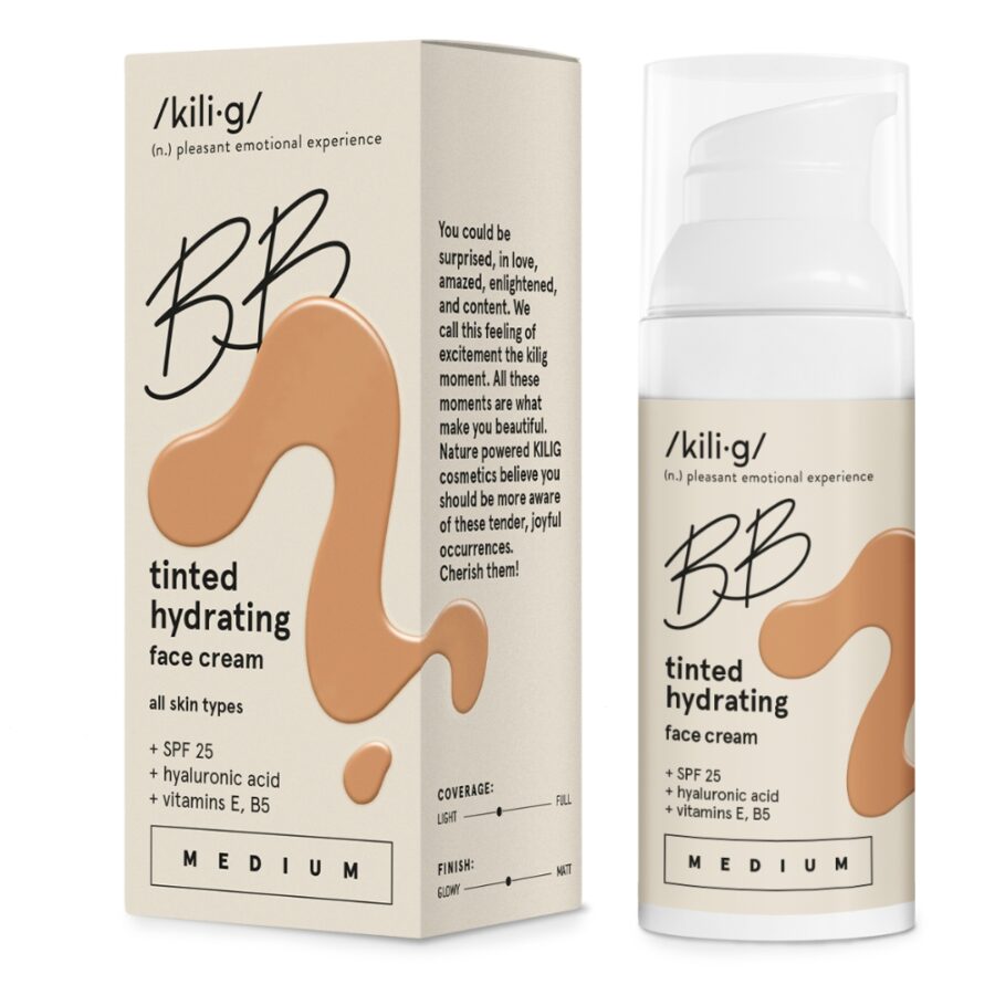 KILIG BB CREAM tinted hydrating face cream SPF25 MEDIUM 50 ml