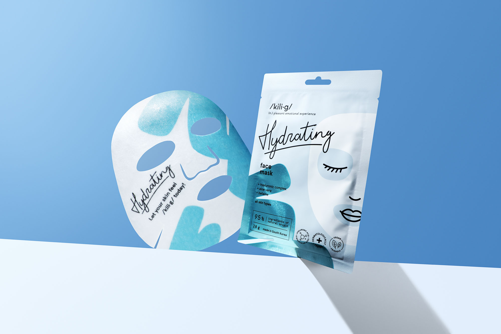 KILIG HYDRATING lakštinė veido kaukė 28g - Image 2
