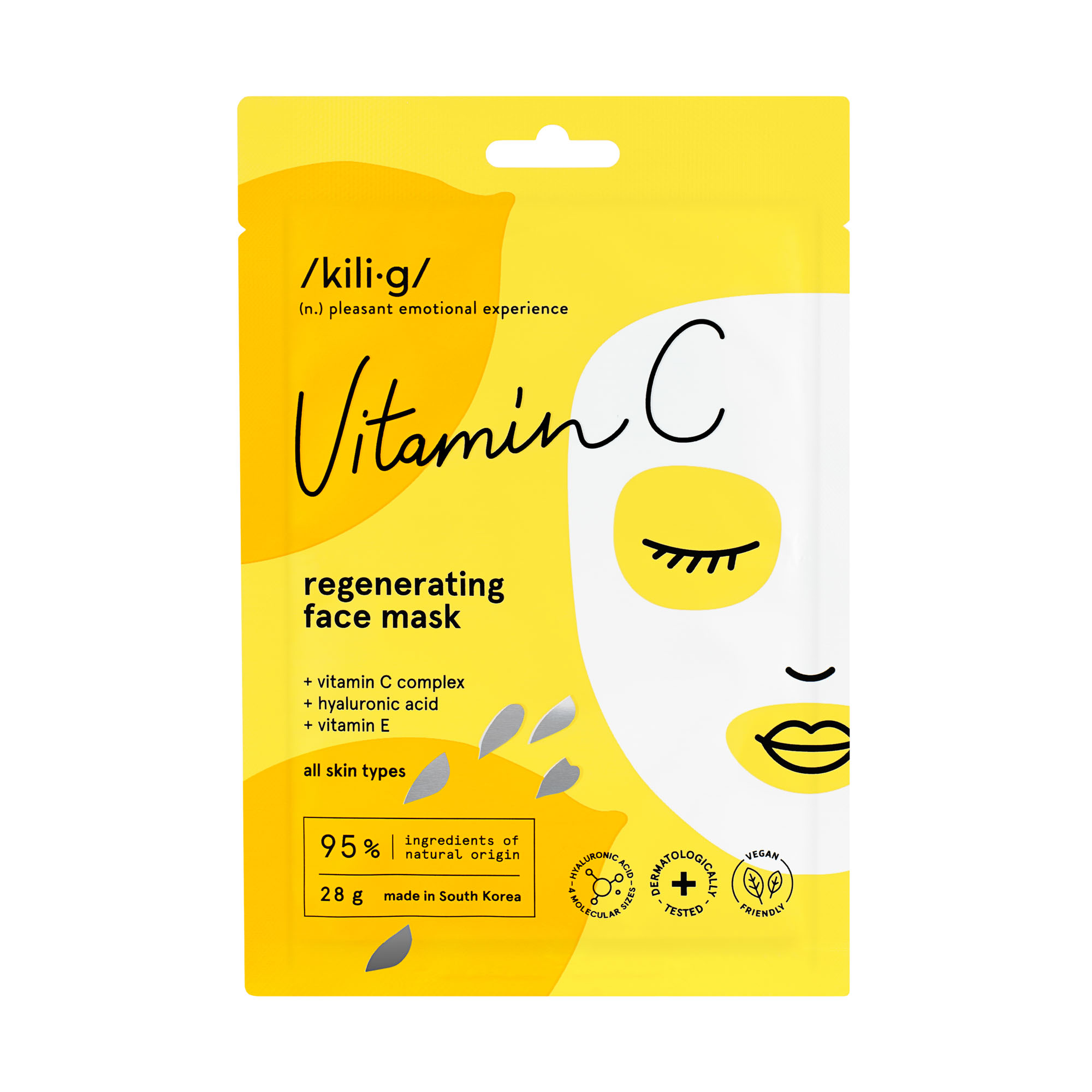 KILIG VITAMIN C lakštinė veido kaukė 28g